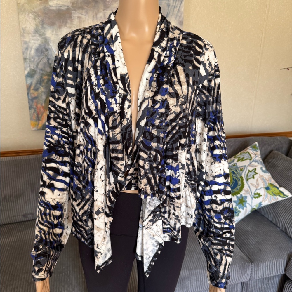 Michel Studio Monochrome Patterned Cardigan